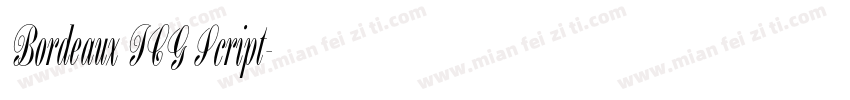 Bordeaux ICG Script字体转换